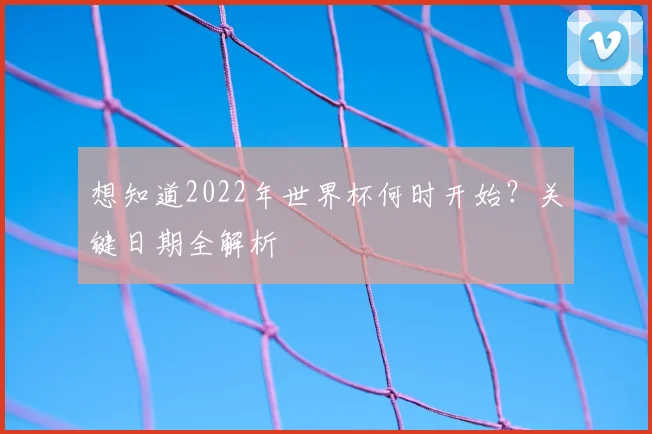 想知道2022年世界杯何时开始?关键日期全解析